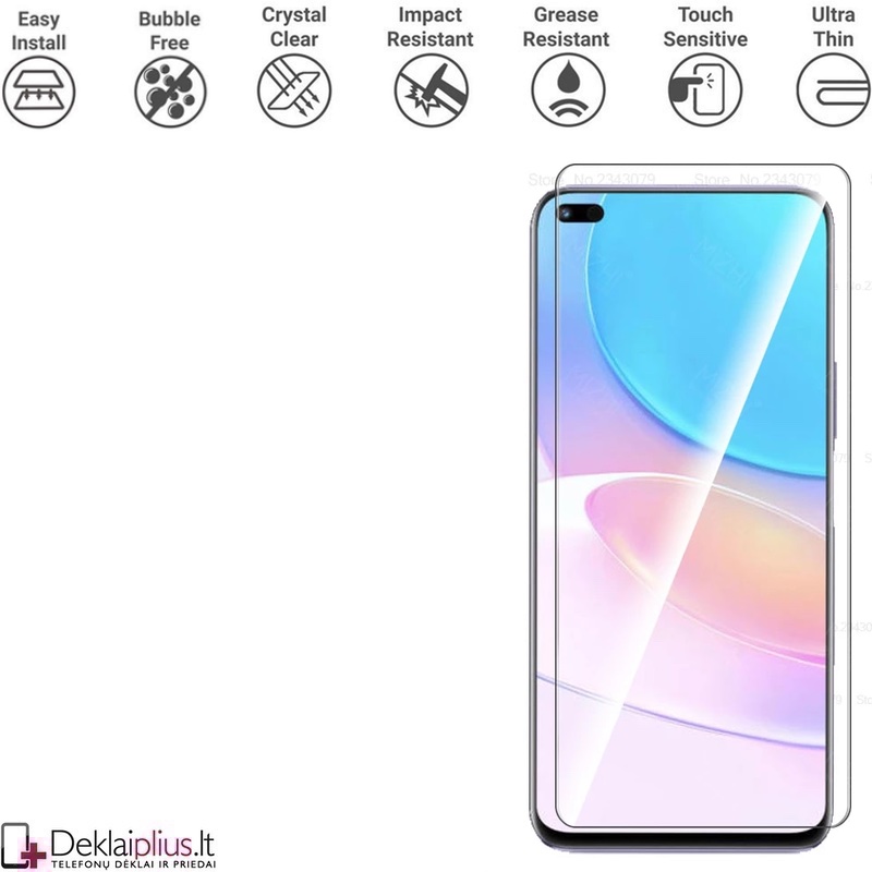 Ekrano grūdintas stiklas (telefonams Huawei Nova 8I) Ekrano grūdintas stiklas (telefonams Huawei Nova 8I)